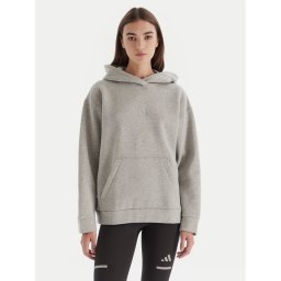 adidas Суитшърт ALL SZN Holiday Glitter Fleece JV5757 Сив Loose Fit