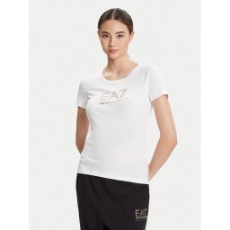 EA7 Emporio Armani Тишърт 8NTT67 TJDQZ 1100 Бял Skinny Fit