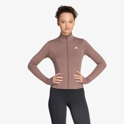 Суитшърт adidas 3-Stripes Studio Zip Through Jacket Earth Strata L