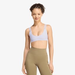 Сутиени adidas Optimé Workout Reversible Twist Light Support Bra Frozen Purple S
