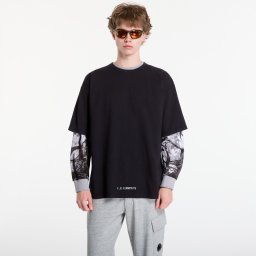 Тениска C.P. Company 1020 Jersey Short Sleeve Stencil T-Shirt Black M