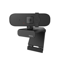 Hama C-400 – Full HD уеб камера, 1080p, 30fps, Вграден микрофон, 360° въртене, Затвор на обектива - Черна