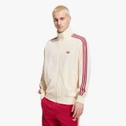 Суитшърт adidas Firebird Track Jacket Warm Vanilla/ Team Victory Red XL