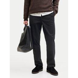 Jack & Jones Чино панталони Stollie 12292970 Черен Regular Fit