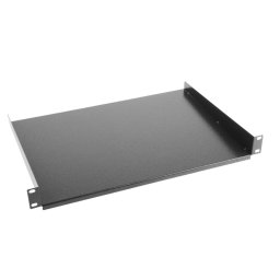 Lanberg 19" fixed shelf 1U / 483x315mm, max load capacity up to 25 kg, blac