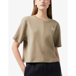 PUMA Classics Ribbed Relaxed Tee Beige