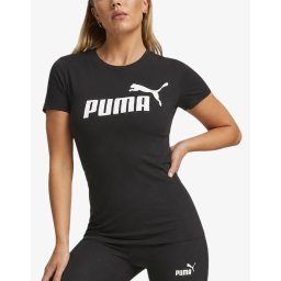 PUMA Ess Slim Logo Tee Black/White