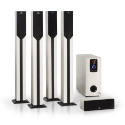 Auna Areal Elegance, 5.1-канална система, 190 W, RMS, BT, USB, SD, AUX (MM-H6907-LightWood)