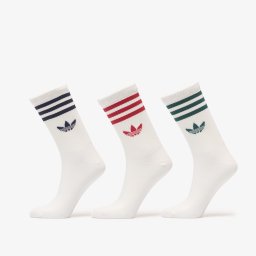 Чорапи adidas 3 Stripes Crew Socks 3 Pairs Night Indigo/ Team Victory Red/ Collegiate Green XL