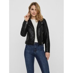 Vero Moda Яке от имитация на кожа Kerri 10228728 Черен Regular Fit