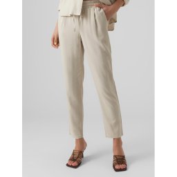 Vero Moda Текстилни панталони Jesmilo 10279691 Сив Regular Fit
