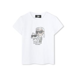 Karl Lagerfeld Kids Тишърт Z30489 D Бял Regular Fit
