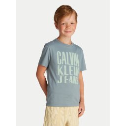 Calvin Klein Jeans Тишърт Slogan Graphic IB0IB02459 Син Regular Fit