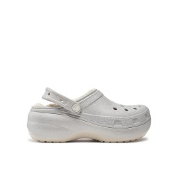 Crocs Чехли Classic Platform Glitter Lined Clog W 210413 Сребрист
