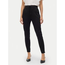 Vero Moda Текстилни панталони Eva 10197909 Черен Loose Fit