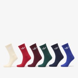 Чорапи adidas Trefoil Crew Sock Cushion 6-Pack Night Indigo/ Collegiate Green/ Maroon S