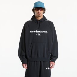 Суитшърт New Balance Trackside French Terry Hoodie Black M