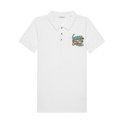 Guess Тениска с яка и копчета L5GP01 K6XN4 Бял Regular Fit