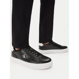 Calvin Klein Сникърси Classic Cupsole Laceup Lth YM0YM01435 Черен