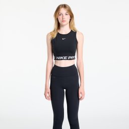 Потник Nike Pro Women's Dri-FIT Cropped Tank Top Black/ White M