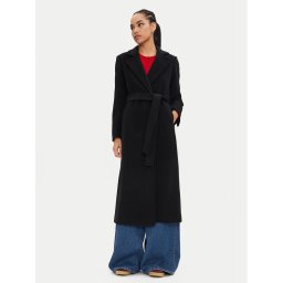 MAX&Co. Вълнено палто Longrun 2428016034200 Черен Regular Fit