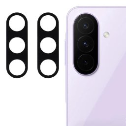 Два броя удароустойчив стъклен протектор за камера за Samsung Galaxy A27 5G - черна рамка