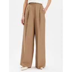 Weekend Max Mara Текстилни панталони Diletta 2415131062 Кафяв Wide Leg