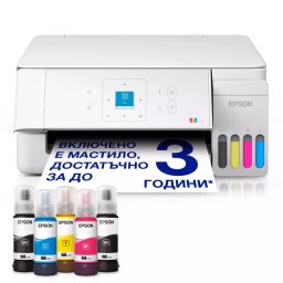 Epson EcoTank L3366 – МФУ, Принтер, Скенер, Копир, Безкасетична система, Wi-Fi - Бял