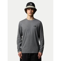 The North Face Тениска с дълъг ръкав Simple Dome NF0A87QN Сив Regular Fit