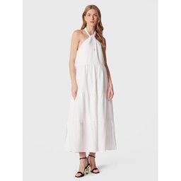 Seafolly Лятна рокля Halter 54864-DR Бял Regular Fit