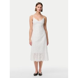 Pieces Лятна рокля Vilde 17156565 Бял Regular Fit