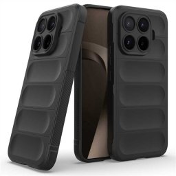 Подсилен силиконов гръб на ленти за Xiaomi 17T Pro - черен
