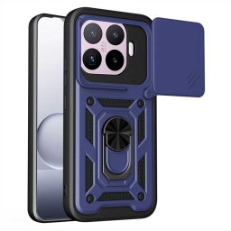 Хибриден гръб със стойка и слайдър за камера за Xiaomi 17T Pro - тъмно син