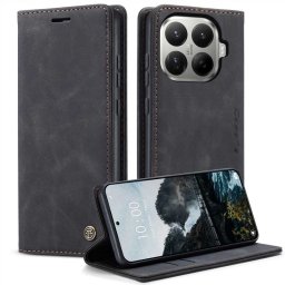 Калъф страничен flip марка CASEME за Xiaomi 17T Pro – черен