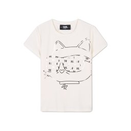 Karl Lagerfeld Kids Тишърт Z30447 M Екрю Regular Fit