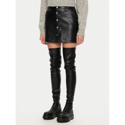 ONLY Пола от имитация на кожа Amazing 15331876 Черен Slim Fit