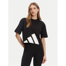 adidas Тишърт Essentials Big Logo Boyfriend JG8736 Черен Loose Fit