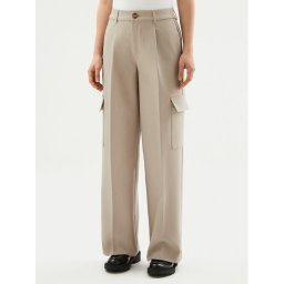 Calvin Klein Jeans Панталони тип палацо J20J224848 Сив Relaxed Fit