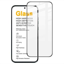 Извит удароустойчив стъклен протектор покриващ целия екран марка IMAK за Motorola Moto G67/G77/G87 - с черна рамка