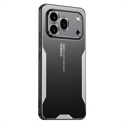Алуминиев гръб за Honor 600 Pro - черен със сребрист ръб