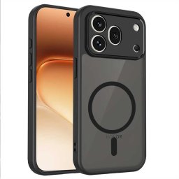 Силиконов гръб с MAGSAFE магнит за Honor 600 Pro - черна рамка