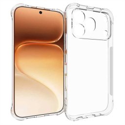 Силиконов гръб с подсилени ръбове за Honor 600 Pro - прозрачен