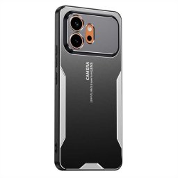 Алуминиев гръб за Honor 600 - черен със сребрист ръб