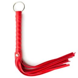 Кожен мини камшик - аксесоар "SPARTA RED" 28 см