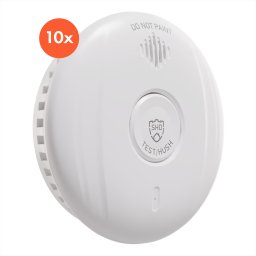 SHD by oneConcept, детектор за дим DOF Pro10, пластмасов, предупредителен сигнал: 85 dB, живот на батерията 10 години (DHS1_Pro10_10)