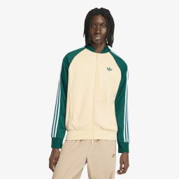 Суитшърт adidas Sst Track Top Warm Vanilla/ Collegiate Green XXL