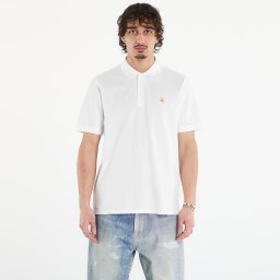 Тениска Carhartt WIP S/S Chase Pique Polo UNISEX White/ Gold XXL