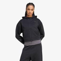 Суитшърт adidas Z.N.E. Cropped Full Zip Sweatshirt Black S