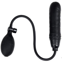 Надуваема пенис отливка - дилдо с помпа "REMOX BLACK" 15 см