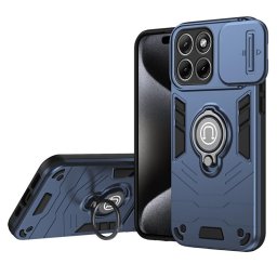 Хибриден гръб със стойка и слайдер за камера за Motorola Edge 70 Fusion 5G - тъмно син
